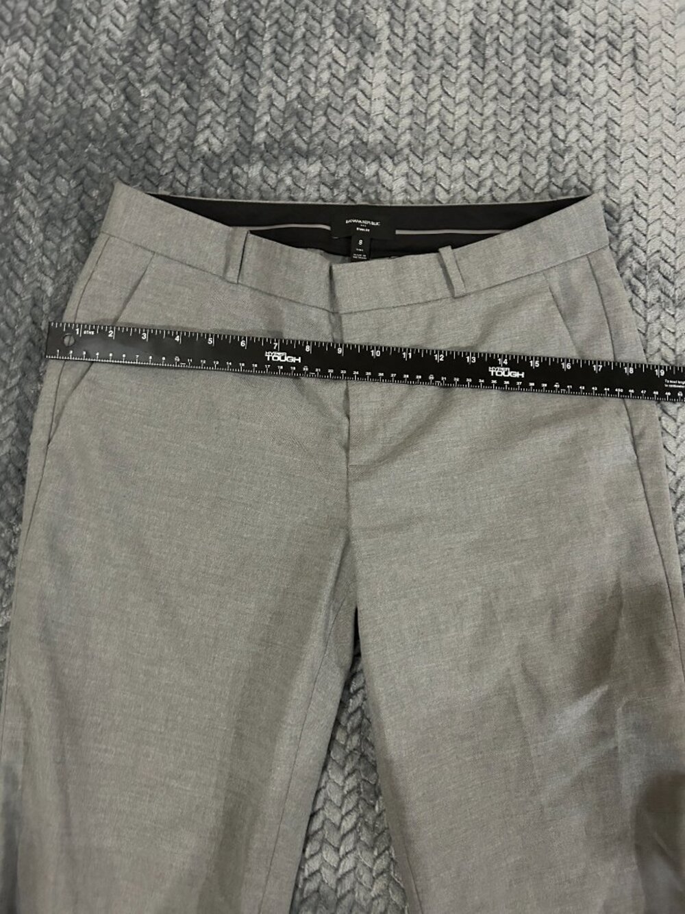 Banana Republic Ryan Fit Pants Womens 8 Tall Gray Straight Leg Career - Picture 2 of 5